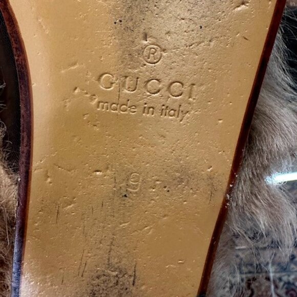 Gucci Brown Web Accent Leather Mules Size 9 - Picture 7 of 7
